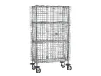 image of Metro SEC33EC-2SE Super Erecta Security Unit, 40-3/4W x 21-1/2D x 68-1/2H, Chrome, 2 Shelves, Mobile