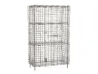 image of Metro SEC33S-2SE Super Erecta Security Unit, 38.5W x 21.5D x 66.8H, Stainless Steel, 2 Intermediate Shelves, NSF