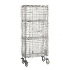 image of Metro SEC33S-SD-2SE Super Erecta Security Unit, 40-3/4W x 21-1/2D x 62H, Stainless Steel, Mobile, 2 Intermediate Shelves