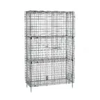 image of Metro SEC35C-2EZ Super Erecta Security Unit, 50-1/2W x 21-1/2D x 66-13/16H, Chrome, 2 Intermediate Shelves, NSF