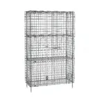 image of Metro SEC35C-2SE Super Erecta Security Unit, 50-1/2W x 21-1/2D x 66-13/16H, Chrome, 2 Intermediate Shelves, NSF