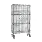 image of Metro SEC35EC-2EZ Super Erecta Security Unit, 52-3/4W x 21-1/2D x 68-1/2H, Chrome, 2 Intermediate Shelves, Mobile