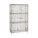 image of Metro SEC35S-2SE Super Erecta Security Unit, 50-1/2"W x 21-1/2"D x 66-13/16"H, Stainless Steel, 2 Intermediate Shelves, NSF