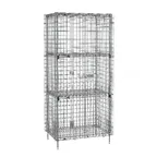 image of Metro SEC53C-2EZ Super Erecta Security Unit, 38.5W x 27.25D x 66.8H, Chrome, 2 Intermediate Shelves, NSF