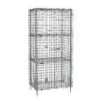 image of Metro SEC53C-2SE Super Erecta Security Unit, 38.5W x 27.25D x 66.8H, Chrome, 2 Shelves, NSF