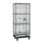 image of Metro SEC53LC-2SE Super Erecta Security Unit, 38.5W x 28D x 68.5H, Chrome, 2 Shelves, Wire