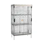 image of Metro SEC55C-SL-2SE Super Erecta Security Unit, 50.5W x 28.5D x 66.8H, Chrome, 2 Intermediate Shelves