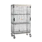 image of Metro SEC55EC-SL-2SE Super Erecta Security Unit, 52-3/4W x 28-1/2D x 67-15/16H, Chrome, Mobile, 2 Intermediate Shelves