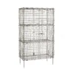 image of Metro SEC55S-2SE Super Erecta Security Unit, 50.5W x 27.25D x 66.8H, Stainless Steel, 2 Intermediate Shelves, NSF