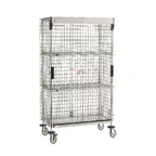 image of Metro SEC55S-SD-SL-2SE Super Erecta Security Unit, 52-3/4W x 28-1/2D x 62H, Stainless Steel, Mobile, 2 Intermediate Shelves