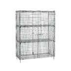 image of Metro SEC56C-2EZ Super Erecta Security Unit, 62.5W x 27.25D x 66.8H, Chrome, 2 Intermediate Shelves, NSF