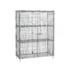 image of Metro SEC56C-2SE Super Erecta Security Unit, 62-1/2W x 27-1/4D x 66-13/16H, Chrome, 2 Intermediate Shelves, NSF