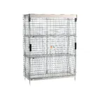 image of Metro SEC56C-SL-2SE Super Erecta Security Unit, 62.5W x 28.5D x 66.8H, Chrome, 2 Intermediate Shelves