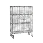 image of Metro SEC56EC-2EZ Super Erecta Security Unit, 65"W x 27.25"D x 68.5"H, Chrome, 2 Shelves, NSF