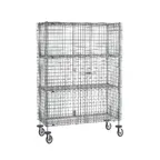 image of Metro SEC56EC-2SE Super Erecta Security Unit, 65"W x 27.25"D x 68.5"H, Chrome, 2 Shelves, NSF