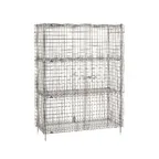 image of Metro SEC56S-2SE Super Erecta Security Unit, 62.5W x 27.25D x 66.8H, Stainless Steel, 2 Intermediate Shelves, NSF