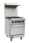 image of Saba GR-24 24" Commercial Gas Range w/ 4 Open Burners, Standard Oven, 151.000 BTU