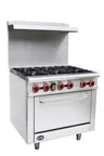image of Saba GR-36 36" Commercial Gas Range,  (6) Open Burners, Standard Oven, 211.000 BTU
