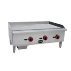 image of Saba MG-36 36" Commercial Countertop Gas Griddle, Manaul Controls, 90.000 BTU