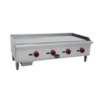 image of Saba MG-48 48" Commercial Gas Griddle, 48"W x 19"D Surface, 5/8" Polished Plate, 120.000 BTU