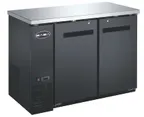 image of SABA SBB-24-48B Back Bar Cooler - 48.9\"W x 22-26\"D, 11.8 cu ft (335 L) Black top 2dr R134a 1/3 115V