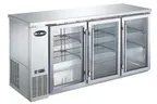 image of SABA SBB-24-72GSS Back Bar Cooler, 72-3/4" W, 19.6 cu ft (556 L), Glass Doors, 33‑38°F, R134a, 115V
