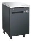 image of SABA SBB-27-23B Back Bar Cooler 23-1/2" W x 27-32" D Black Holds 1/2 Barrel/30 Cans R134a 4" Casters