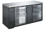 image of SABA SBB-27-69G Cooler, 69‑1/8" W, Black, 112 Cans, 33‑38°F, 1/3 HP, 115V, 4" Casters