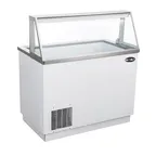 image of SABA SDC-46 Dipping Cabinet, 47" White, 8 Top & 5 Bottom 3-Gal Tubs, Slanted Glass, White