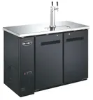 image of SABA SDD-24-48 Direct Draw Keg Cooler, 48.8" Black, Two ½‑Barrel Kegs, 33‑38°F, 115V, 4" Casters