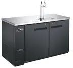image of SABA SDD-27-58 Draft Beer Cooler, 58½" Black, Holds 2 ½‑Barrel Kegs, 33‑38°F Control, 115V