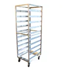 image of Schaumburg Specialties TX-106 Aluminum Sheet Pan Rack, 10-Pan, 6" Centers, Knock-Down, 70"H