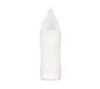 image of Carlisle 00554 - Araven 12 oz Squeeze Bottle, 2-3/8" x 7-7/8" H PE, White Cap, Non‑Drip Scale, HACCP