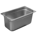 image of Carlisle 607136 DuraPan 1/3‑Size 6 qt Steam Table Pan, 6" Deep, 24‑Gauge 18/8 Steel, Reinforced NSF