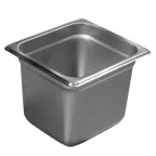 image of Carlisle 607166 DuraPan Steam Table Pan – 1/6 Size, 2.8 Qt, 6" Deep, 24‑Gauge Stainless Steel, NSF