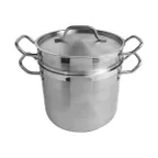 image of Thunder Group SLDB4008 Double Boiler, 3-Piece Set, 8 Qt, Outer Pan: 10" Dia. X 7-5/8" Height