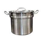 image of Thunder Group SLDB4016 Double Boiler, 3-Piece Set, 16 Qt, Outside Pan: 11-5/8" Dia. X 10-7/8" Height