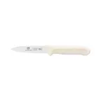 image of Thunder Group SLKF422WTS Paring Knife, 3-1/2" Blade, Serrated Edge, White Polypropylene Handles, 2 Each - Pack