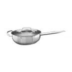 image of Thunder Group SLSAP4030 Sauté Pan, 3 Qt, 10" Dia. X 2-7/8" Height, 8-1/2" Welded Hollow Handle And 2" Helper Handle