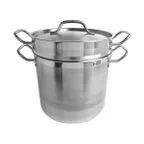 image of Thunder Group SLSPC4012 Pasta Cooker, 12 Qt, Outer Pan: 10-7/8" Dia. X 9-3/8" Height, Inner Basket: 9-5/8" Dia. X 8-1/2" Height