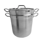 image of Thunder Group SLSPC4020 Pasta Cooker, 20 Qt, Outer Pan: 12-3/8" Dia. X 11-5/8" Height, Inner Basket: 11-1/4" Dia. X 10-3/4" Height