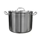 image of Thunder Group SLSPS4024 Stock Pot, 24 Qt, 14" Dia. X 10-3/8" Height, 2-1/4" Welded Handle