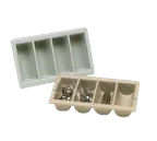 image of Vollrath 1375-06 Traex Silverware Cutlery Box, 4 Compartment, 12.875in W x 20.875in D x 4.5in Deep, Black Plastic