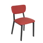 image of BFM Seating JS10CG7-G7SB Hamilton Side Chair, Upholstered Seat & Back, Welded Steel Frame, Sand Black Finish