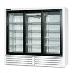image of Powers BS77SDHC Merchandiser Refrigerator – 3‑Section 77" Wide, 64 cu ft, 1/2 HP, R290, Steel Floor