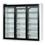 image of Powers FR77LGD Floral Merchandiser, 77" W, 3-Section, Sliding Glass Doors, 1/2 HP, 115V