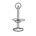 image of Cal-Mil 3366-13 Trio Taster Caddy, 5-1/4" Dia x 11-3/4" H, Black Metal, 3 x 2-1/4" Rings for Glasses