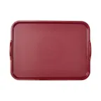 image of Cambro 1520CWH488 Tray, 15" x 20", Dark Cranberry Polycarbonate, Handles & Lugs, NSF