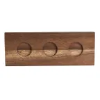 image of Steelite 6525T183 Flight Serving Paddle, 9.0" x 3.375" Wood Underliner, Beer/Wine Tray - 1 Dozen