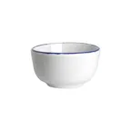 image of Steelite DCI454CBDUW - 8 oz Custard Cup, 4" Dia x 2¼" H, Ceramic, Cobalt Dapple, Oven Safe - 1 Dozen